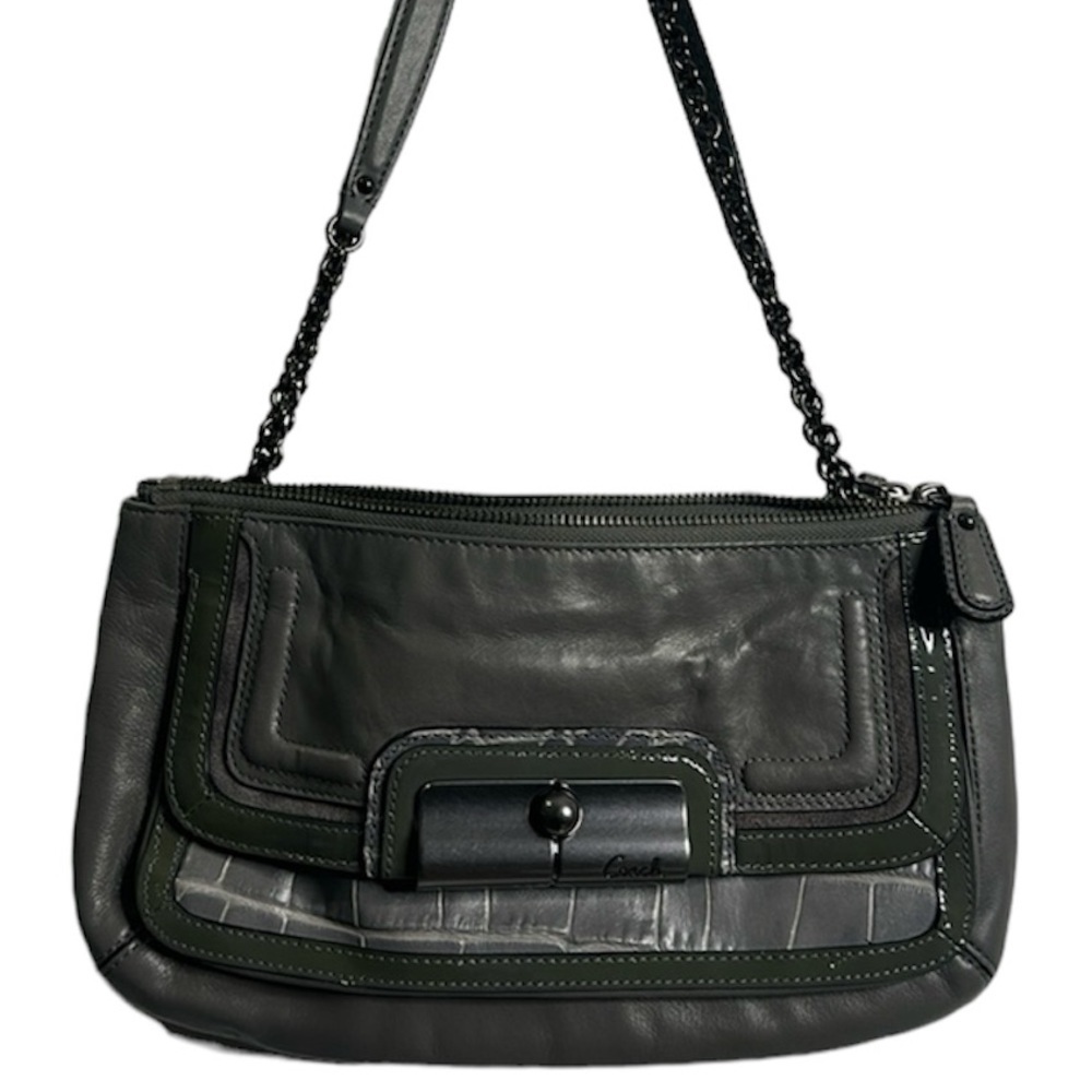Coach Kristin gray shoulder bag siz medium - Picture 3 of 10